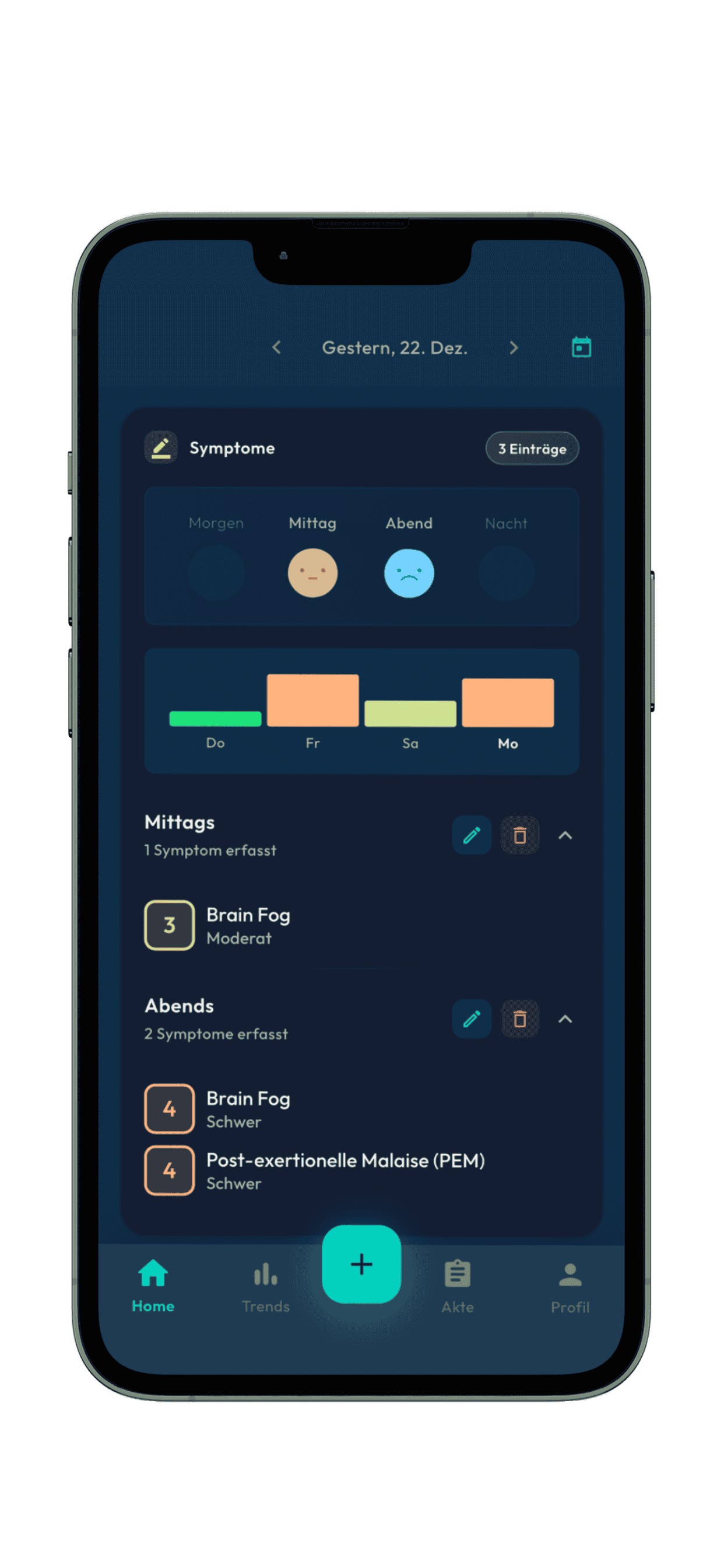 Elara App Hauptansicht