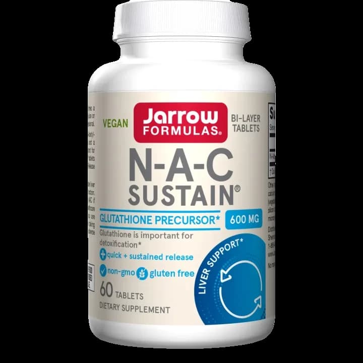 Jarrow Formulas NAC Sustain 600 mg – Produktabbildung des Herstellers