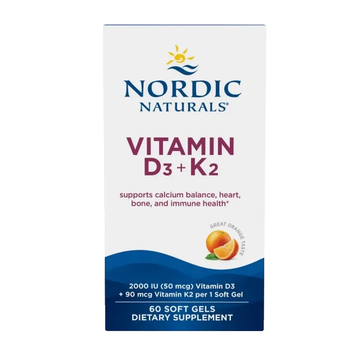 Nordic Naturals Vitamin D3 plus K2 – Produktabbildung des Herstellers