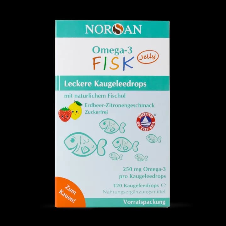 NORSAN Omega-3 FISK Jelly 120 – Produktabbildung des Herstellers