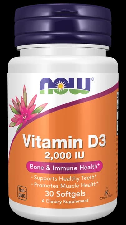 NOW Foods Vitamin D3 2000 I.E. – Produktabbildung des Herstellers