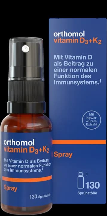 Orthomol Vitamin D3 plus K2 Spray – Produktabbildung des Herstellers
