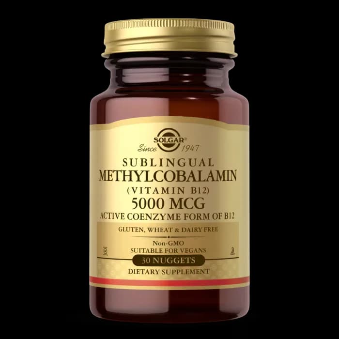 Solgar Methylcobalamin Vitamin B12 5000 µg – Produktabbildung des Herstellers