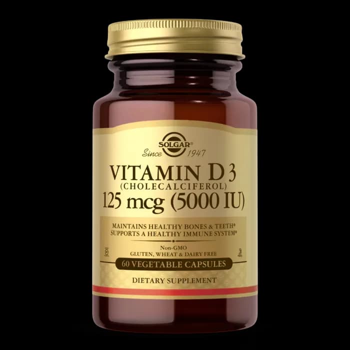 Solgar Vitamin D3 5000 I.E. – Produktabbildung des Herstellers