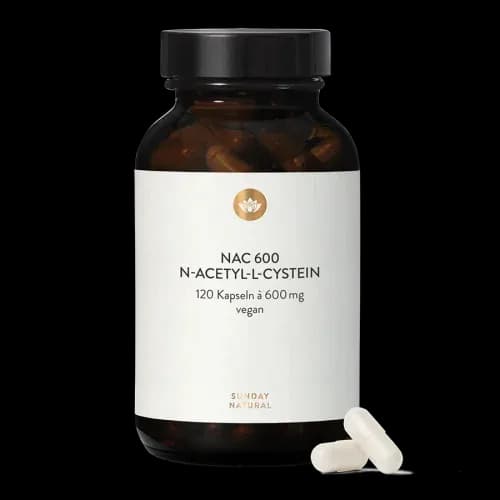 Sunday Natural NAC N-Acetyl-Cystein 600 mg – Produktabbildung des Herstellers