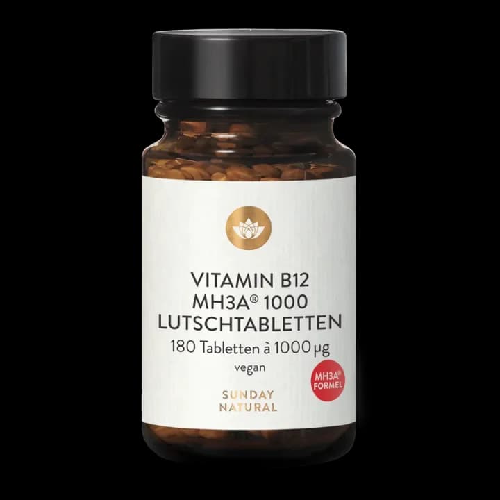 Sunday Natural Vitamin B12 MH3A 1000 µg – Produktabbildung des Herstellers