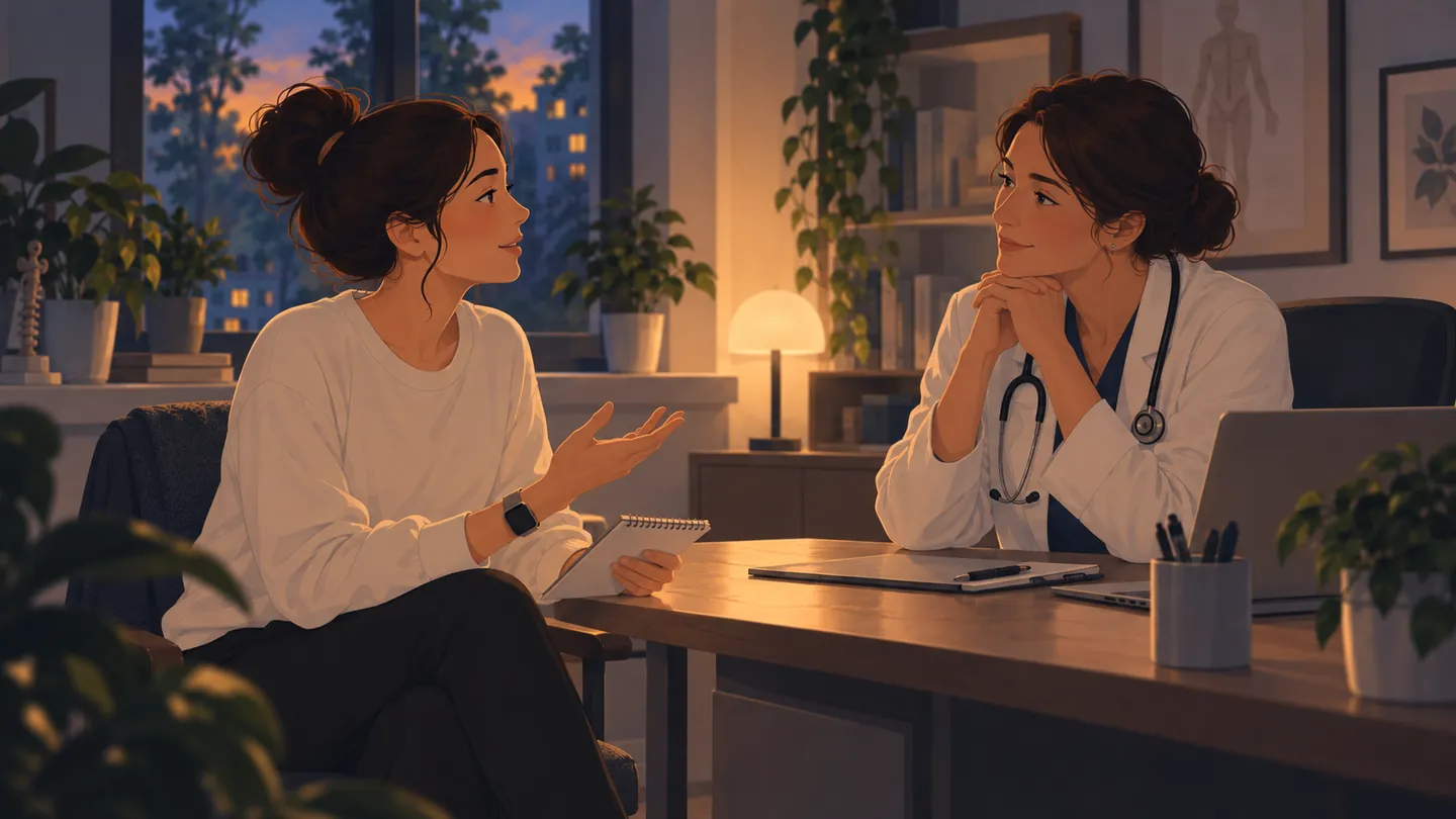 Illustration zur Besprechung von PEM im Arztgespräch